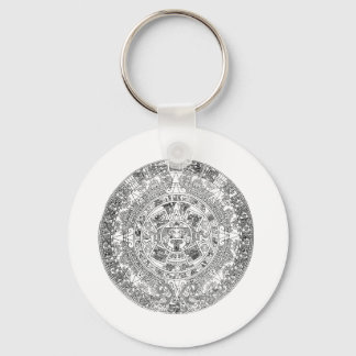aztec calendar keychain