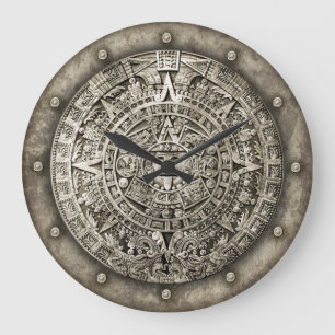 Aztec Calendar Large Clock