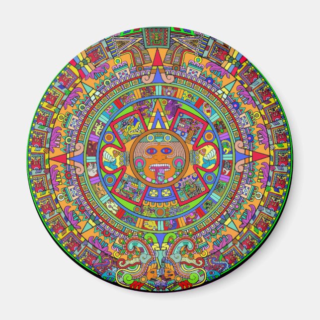 Aztec Calendar Magnet (Front)