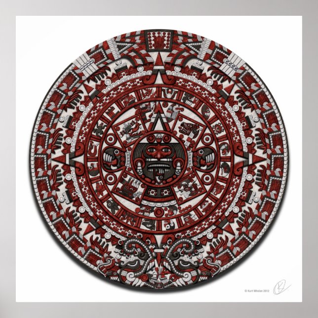 Aztec Calendar Stone Poster (Front)