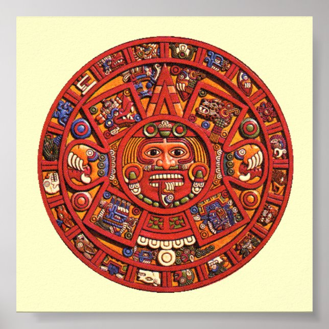 Aztec Calendar Stone - poster/print Poster (Front)