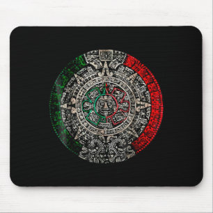 Aztec Calendar Sun Stone Mexican Art Carving Maya Mouse Pad