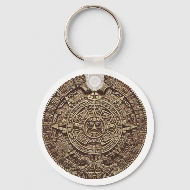 Aztec Calender Keychain (Front)