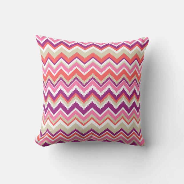 Aztec Chevron #1 @ VictoriaShaylee Throw Pillow (Front)