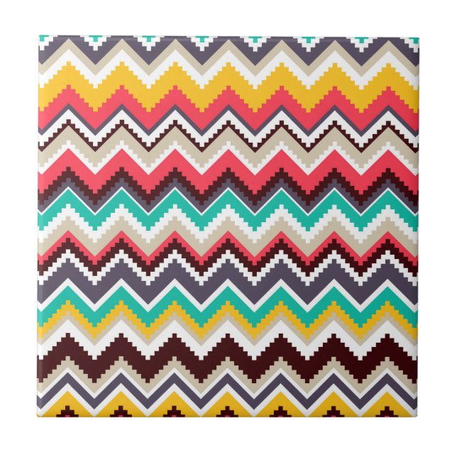 Aztec Chevron #3 @ VictoriaShaylee Tile (Front)