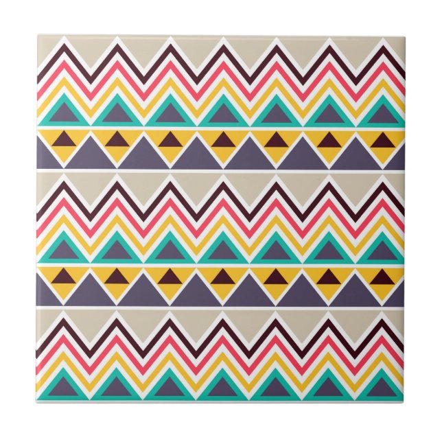 Aztec Chevron #5 @ VictoriaShaylee Tile (Front)
