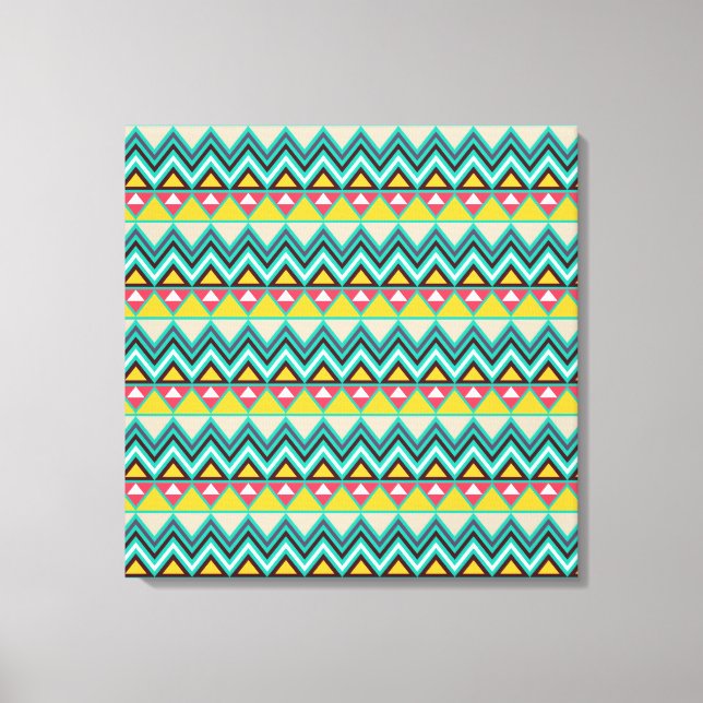 Aztec Chevron #6 at VictoriaShaylee Canvas Print (Front)