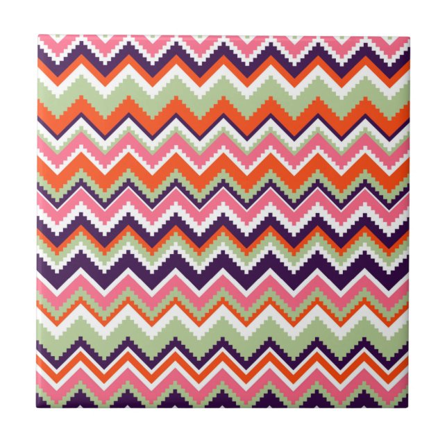 Aztec Chevron #7 @ VictoriaShaylee Tile (Front)