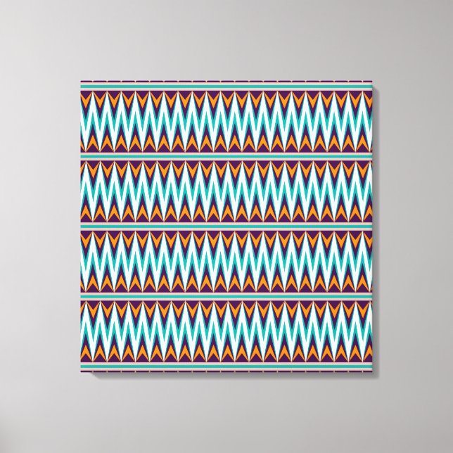 Aztec Chevron #8 at VictoriaShaylee Canvas Print (Front)