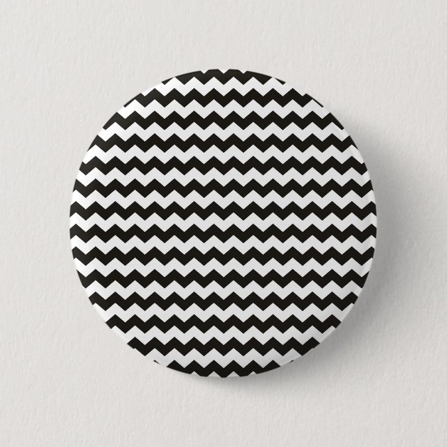 Aztec Chevron black and white zigzag stripes 2 Inch Round Button (Front)