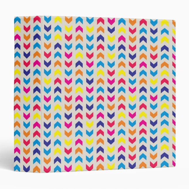 Aztec Chevron colourful Binder (Front/Spine)