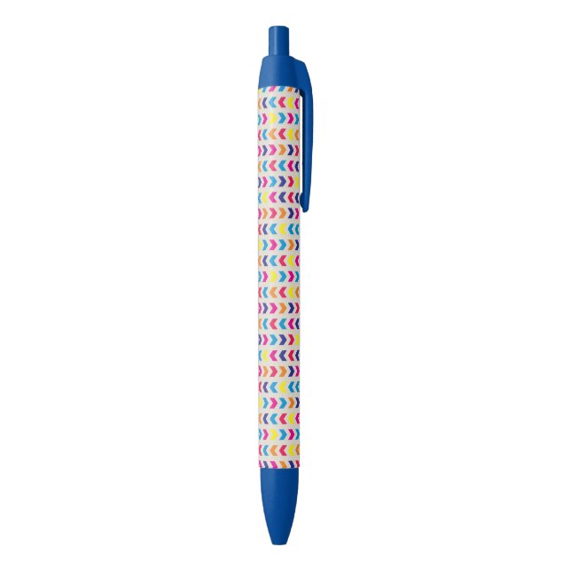 Aztec Chevron colourful Black Ink Pen (Bottom (Vertical))