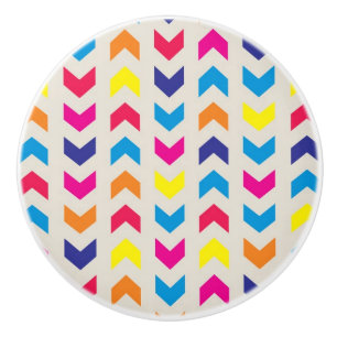 Aztec Chevron colourful Ceramic Knob