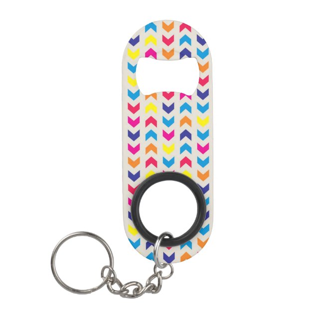 Aztec Chevron colourful Mini Bottle Opener (Front)