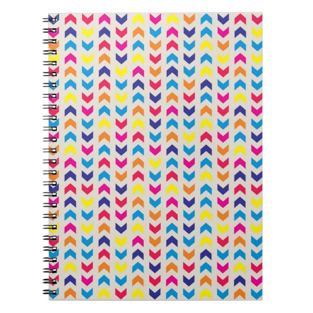 Aztec Chevron colourful Notebook (Front)