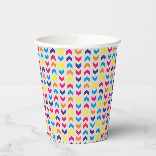 Aztec Chevron colourful Paper Cups (Left)