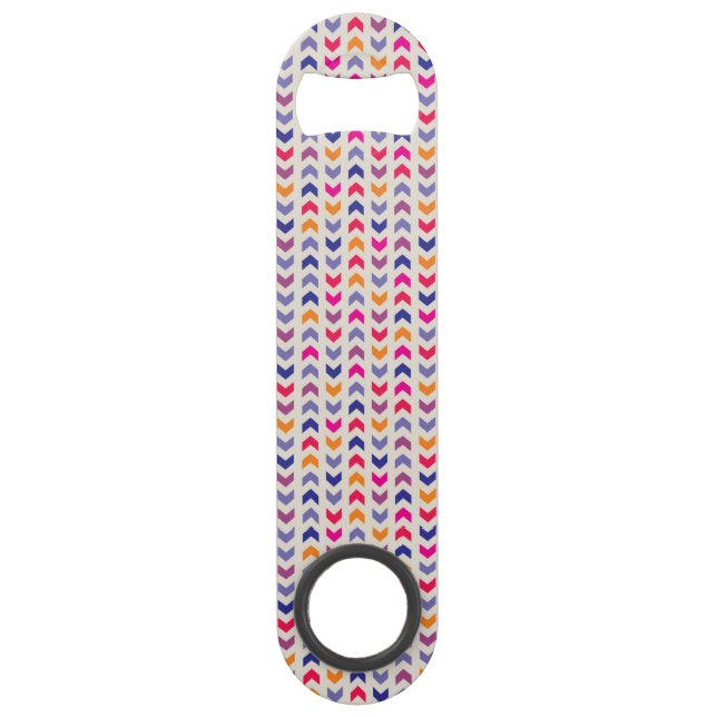 Aztec Chevron colourful pattern Bar Key (Front)