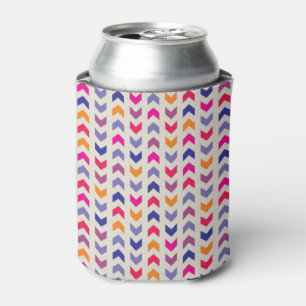 Aztec Chevron colourful pattern Can Cooler