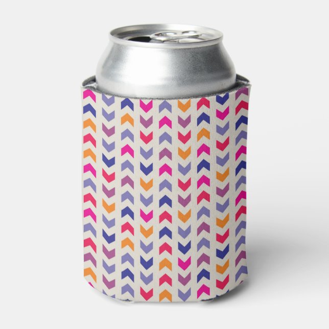 Aztec Chevron colourful pattern Can Cooler (Can Front)