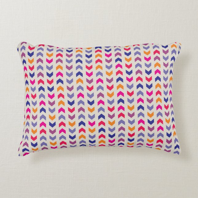 Aztec Chevron colourful pattern Decorative Pillow (Front)