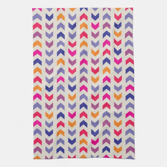 Aztec Chevron colourful pattern Kitchen Towel (Vertical)