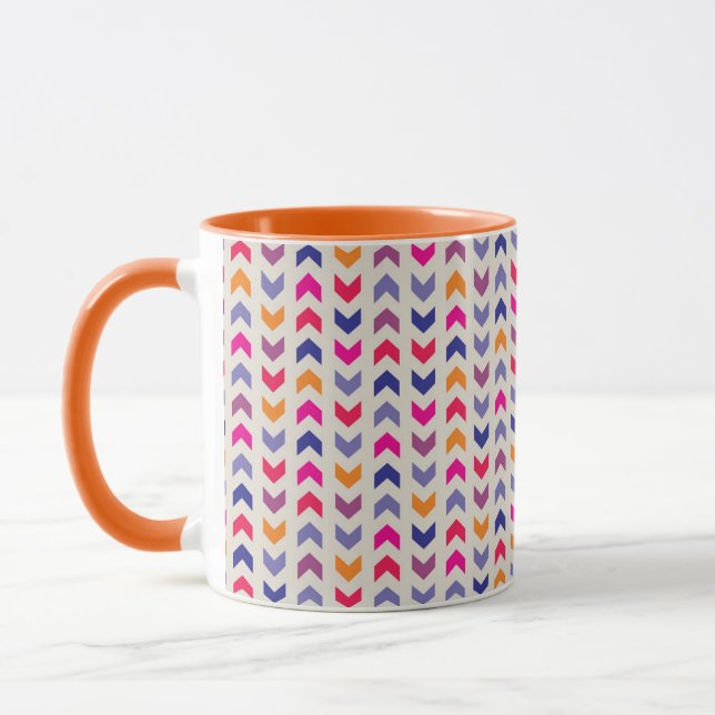 Aztec Chevron colourful pattern Mug (Left)