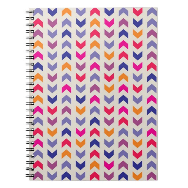 Aztec Chevron colourful pattern Notebook (Front)