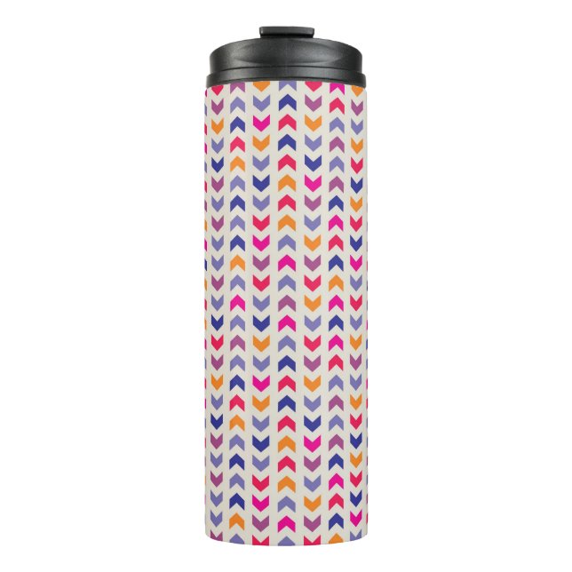 Aztec Chevron colourful pattern Thermal Tumbler (Front)