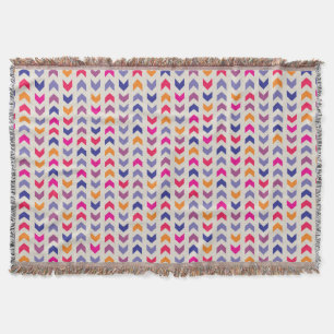 Aztec Chevron colourful pattern Throw Blanket