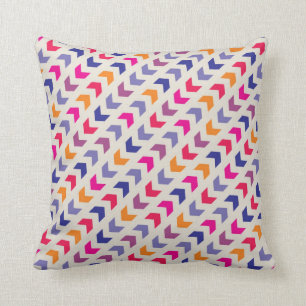 Aztec Chevron colourful pattern Throw Pillow