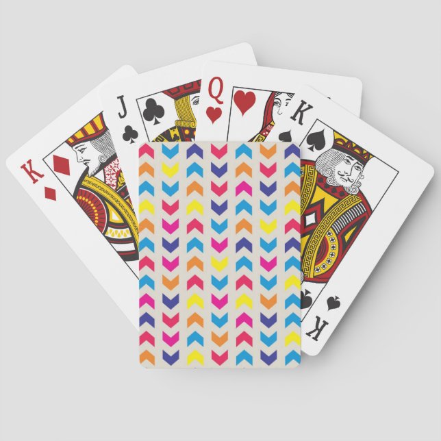 Aztec Chevron colourful Playing Cards (Back)