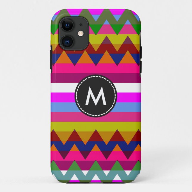 Aztec Chevron Stripes Pattern #4 Case-Mate iPhone Case (Back)