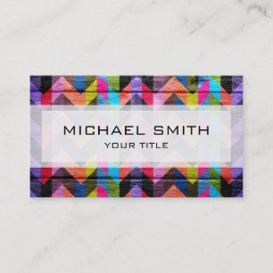 Aztec chevron zigzag pattern #2 business card