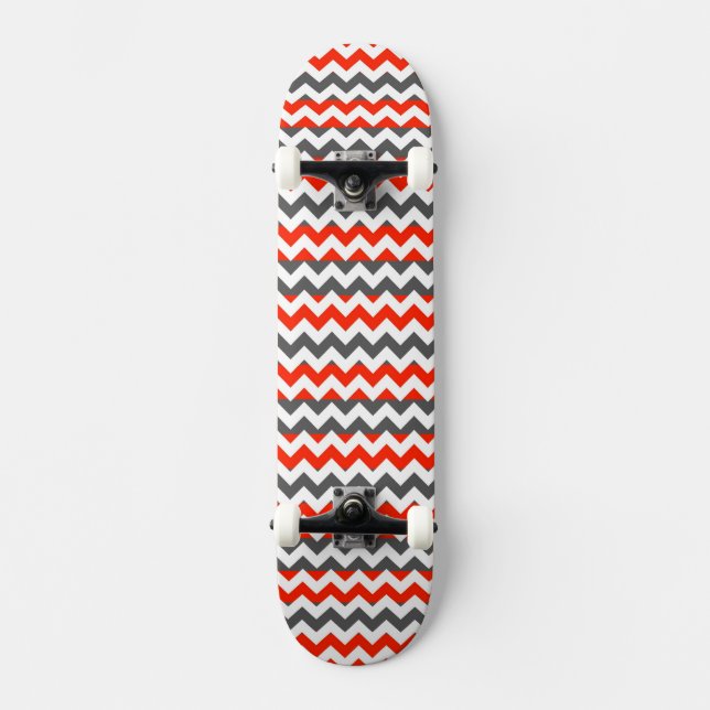 Aztec Chevron Zigzag Stripe Pattern 2 Skateboard (Front)