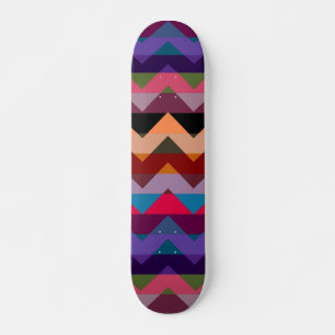 Aztec Chevron Zigzag Stripe Pattern Skateboard