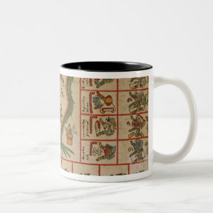 Aztec Codex Borbonicus Two-Tone Coffee Mug
