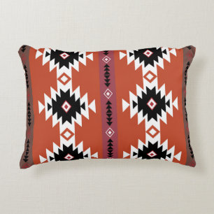 Aztec Colourful Geometric Pattern Accent Pillow