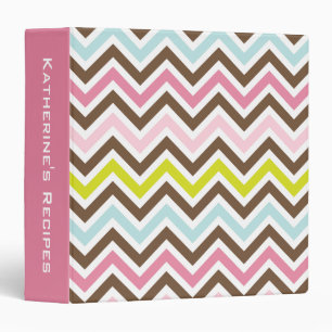 Aztec Colours - Chic Chevron Zigzag Pattern Binder