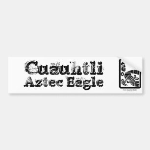 Aztec Cuauhtli - Eagle (Black) Bumper Sticker