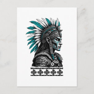 Aztec Culture Mayan Indigenous People  Holiday Postcard