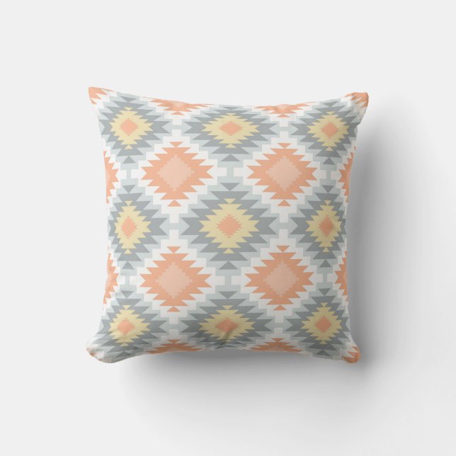 Aztec Design #3 at JessicaSuzzette Throw Pillow (Front)