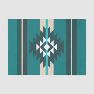 Aztec design in turquoise color tissue paper