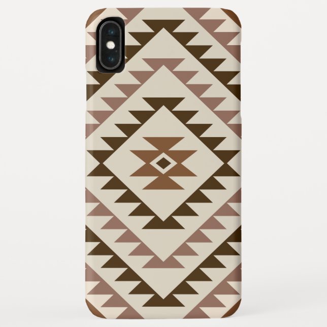 Aztec Diamond Motif Design Browns+Cream Case-Mate iPhone Case (Back)