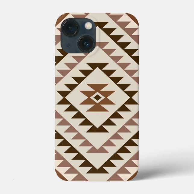 Aztec Diamond Motif Design Browns+Cream Case-Mate iPhone Case (Back)