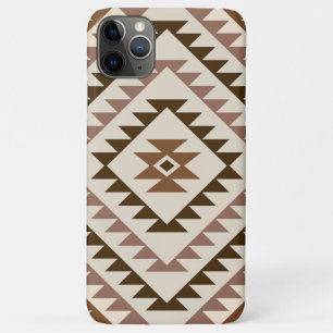 Aztec Diamond Motif Design Browns+Cream iPhone 11 Pro Max Case
