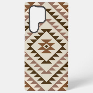 Aztec Diamond Motif Design Browns+Cream Samsung Galaxy Case