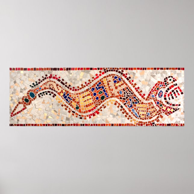 Aztec Dragon Mosaic Poster (Front)
