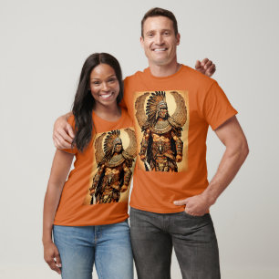  Aztec Eagle Warrior T-Shirt - Intricate Tattoo 