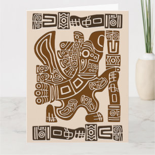 Aztec Eagle Warrior Tribal Ancient Art Card
