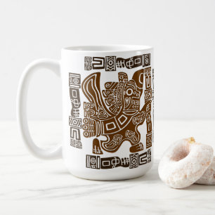 Aztec Eagle Warrior Tribal Ancient Art Coffee Mug